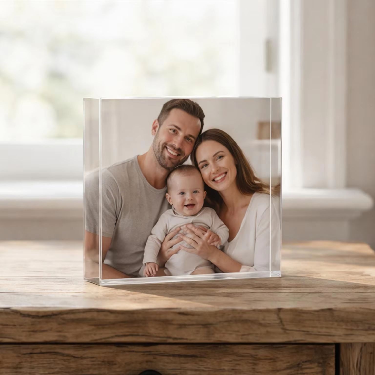 Photo Acrylic Block - บล็อกภาพถ่ายมิตรภาพแบบกำหนดเอง, กรอบรูปอะคริลิกสำหรับพี่น้องหญิงแบบปรับแต่งได้ ของตกแต่งโต๊ะทำงาน ของขวัญ