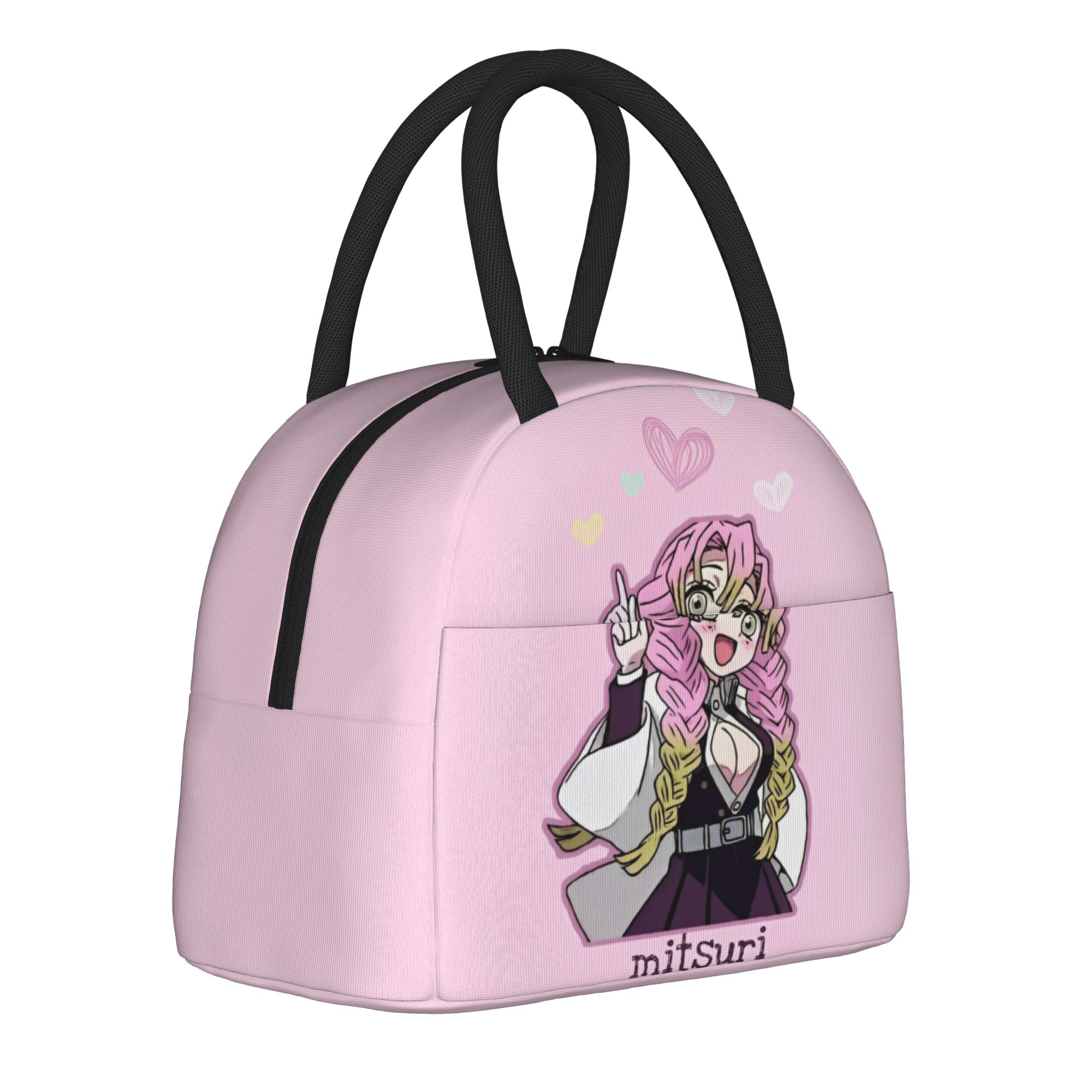 Tote Bag Sublimation - เลิฟ ฮาชิระ มิตสึริ คันโรจิถุงอาหารกลางวันแบบมีฉนวนกันความร้อน ป้องกันการรั่วซึม ลายอนิเมะเดมอน