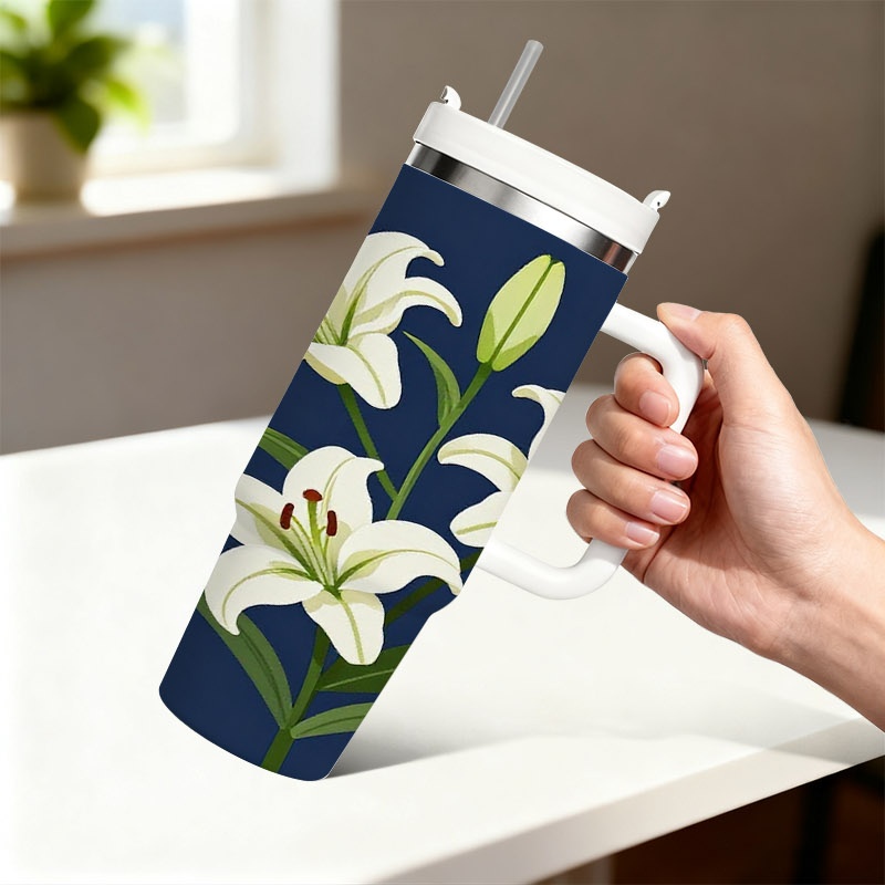 Sublimation Mug White - แก้วน้ำ 40 ออนซ์ 1 ชิ้น เหมาะสำหรับชาและน้ำดื่ม,