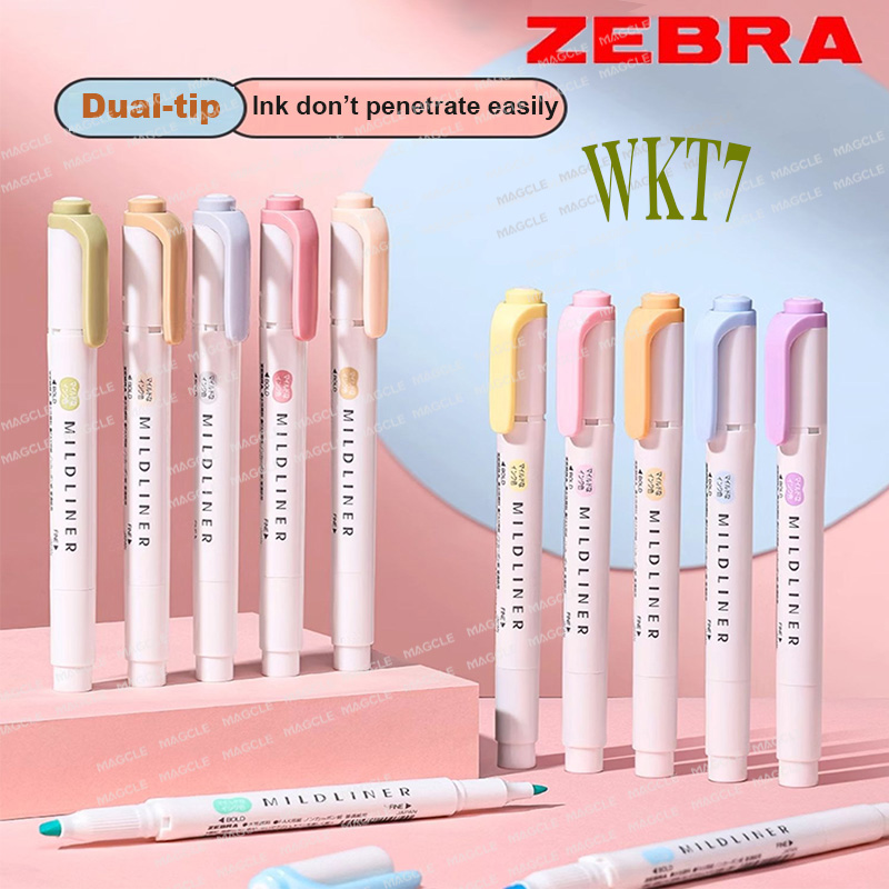 Zebra Pen Mildliner - Zebra 1pcs Highlighter ปากกา WKT7 MILD