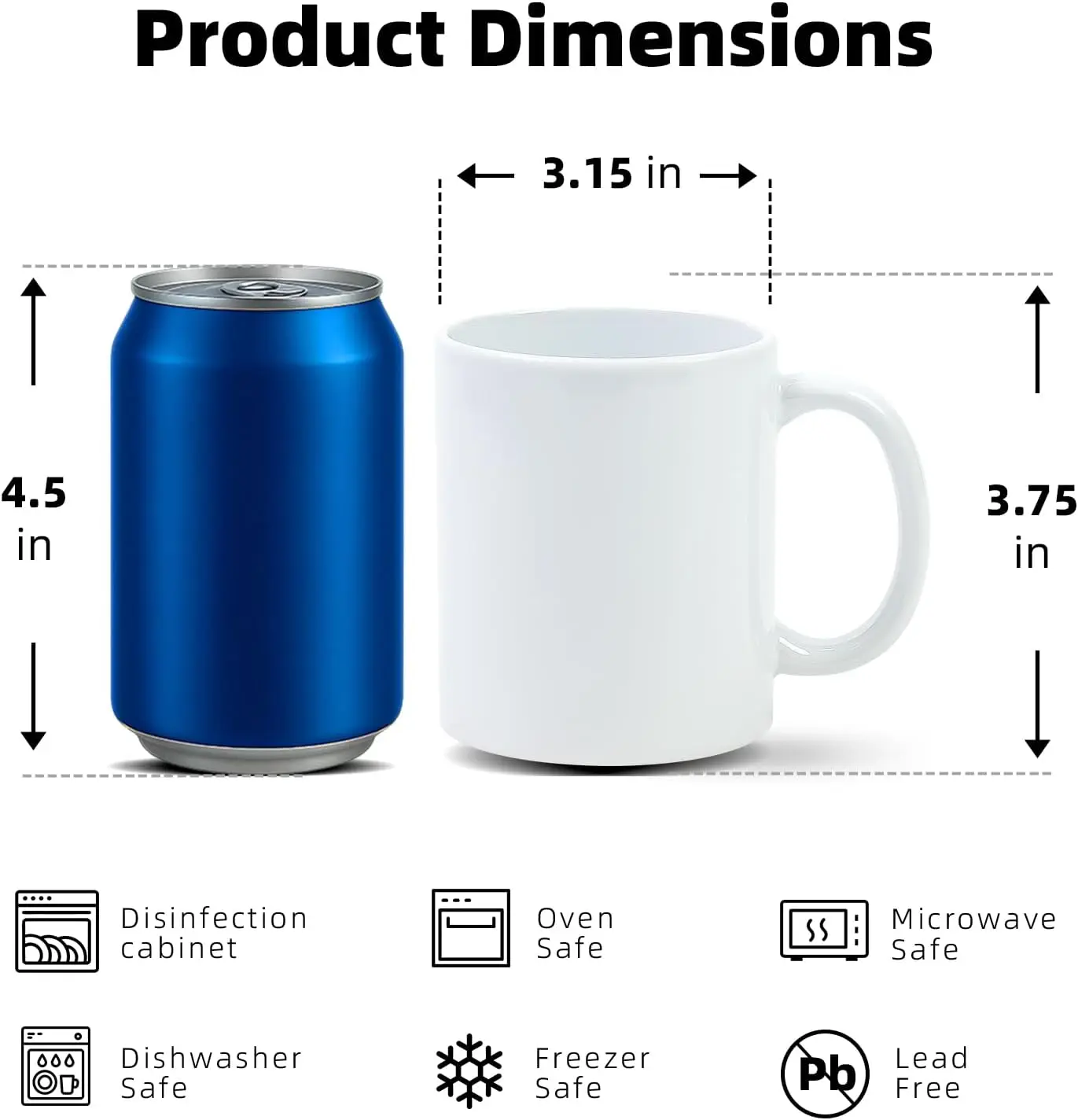 แก้วเซรามิกสำหรับพิมพ์ลาย 11 อ - Sublimation Mug White บทวิจารณ์และราคา