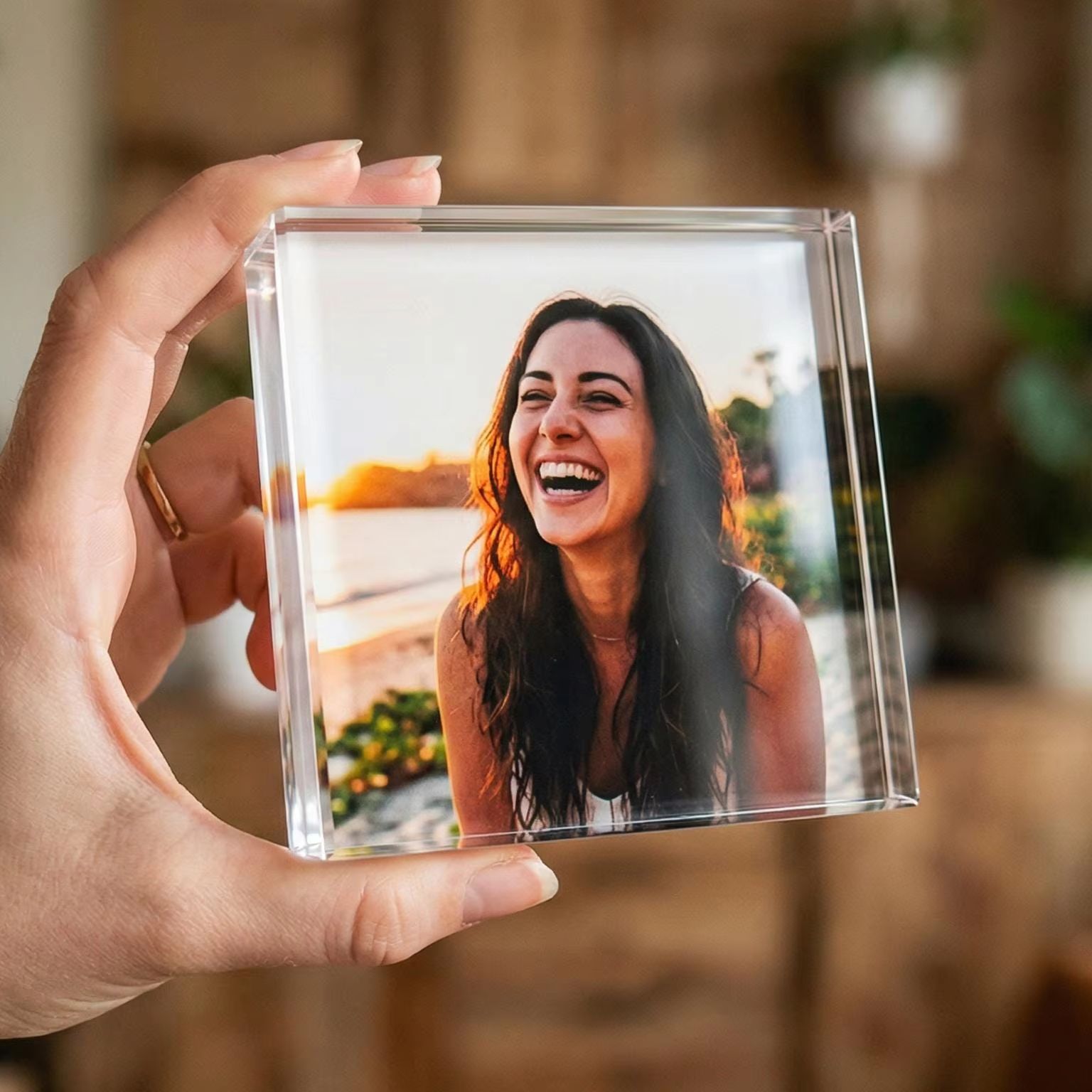 บล็อกภาพถ่ายมิตรภาพแบบกำหนดเอง - Photo Acrylic Block บทวิจารณ์และราคา