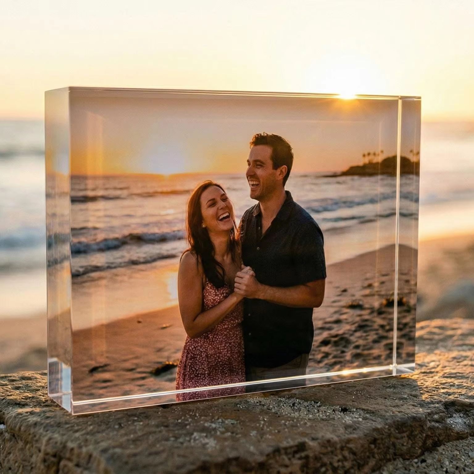 บล็อกภาพถ่ายมิตรภาพแบบกำหนดเอง - Photo Acrylic Block บทวิจารณ์และราคา