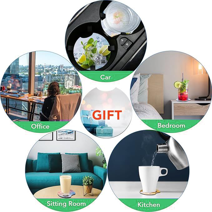 แผ่นรองแก้วรถยนต์แบบซับลิเมชัน - Coaster Sublimation Blank บทวิจารณ์และราคา
