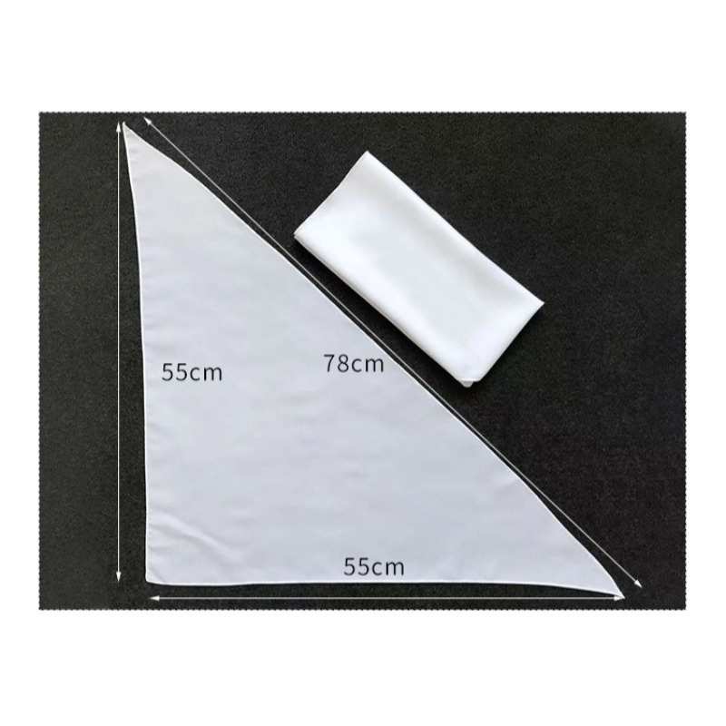 ผ้าพันคอสุนัขสีขาว รูปทรงสามเห - Bandana Blank White บทวิจารณ์และราคา