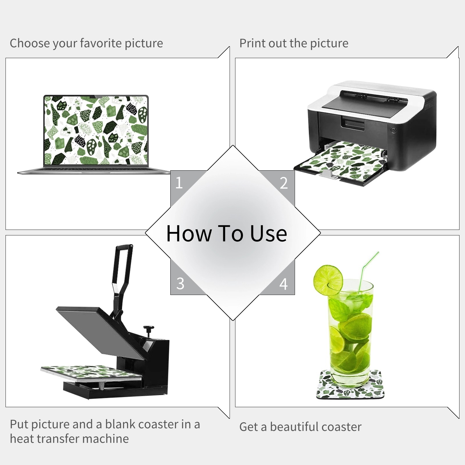 100 ชิ้นระเหิด Coasters สแควร์ - Coaster Sublimation Blank บทวิจารณ์และราคา