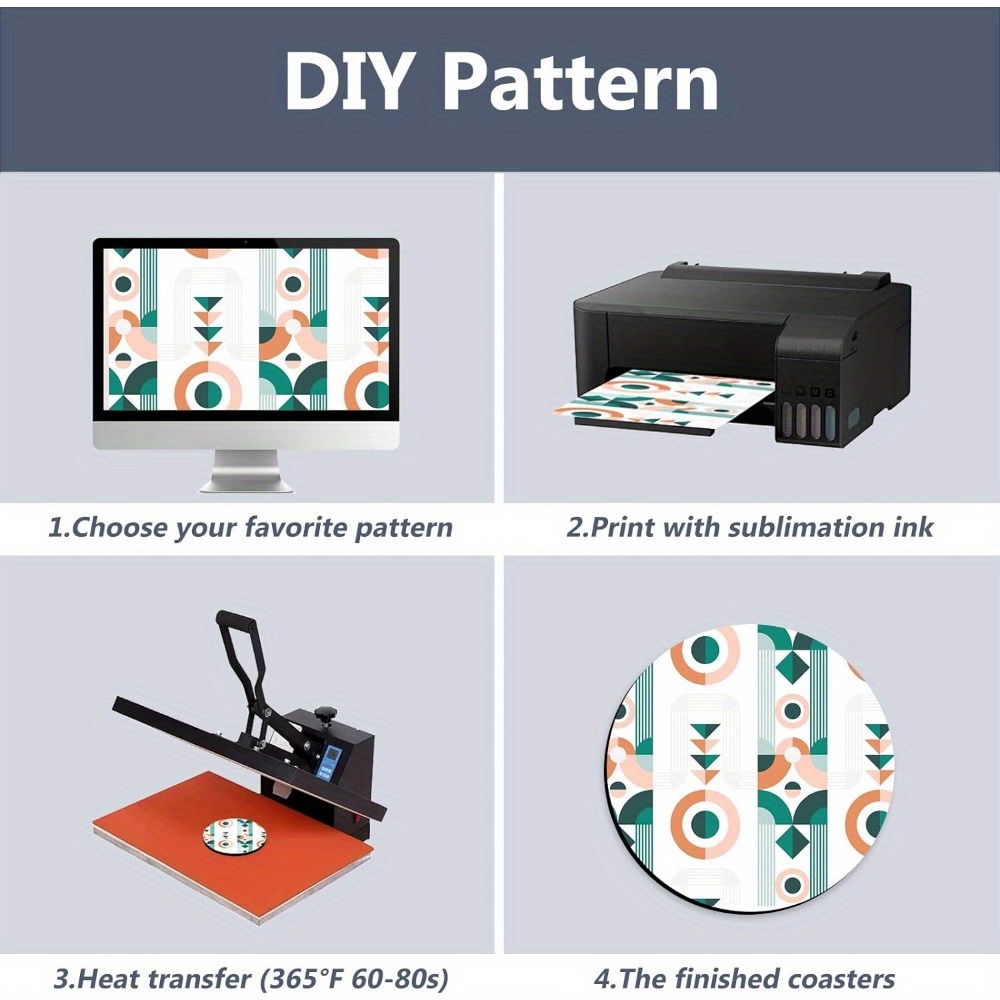 แผ่นรองแก้ว 20/60 ชิ้น, แผ่นรอ - Coaster Sublimation Blank บทวิจารณ์และราคา